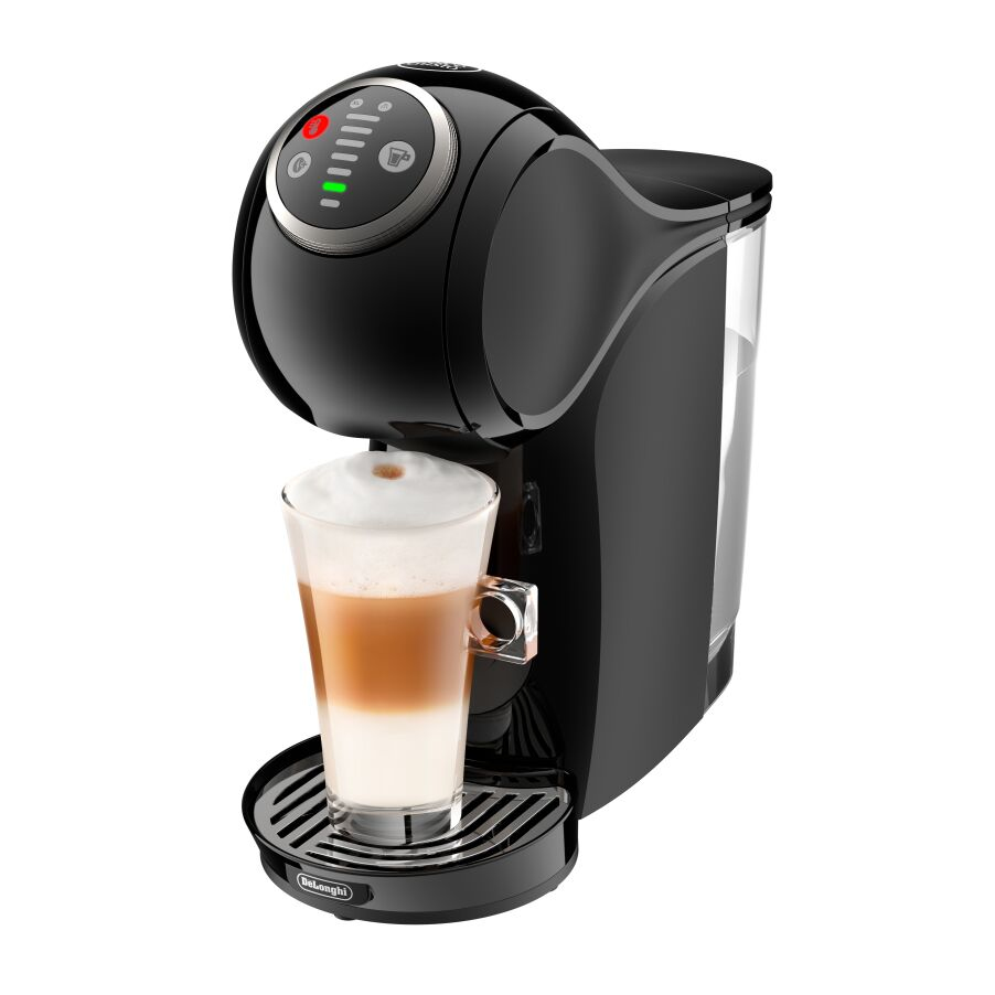 Cafetera de cápsulas - De'Longhi Nescafé Dolce Gusto Genio S Plus EDG315.B, 1600 W, 15 bar, 0.8 l, Sistema Thermoblock, Calentamiento 30 s, Conrol LED