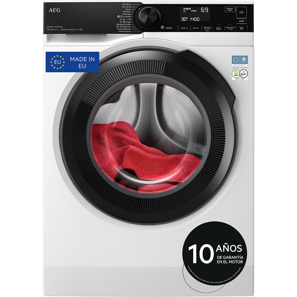 AEG Lavadora de libre instalación Serie 7000 ProSteam® UniversalDose de 9.0 kg LFR7394O4V