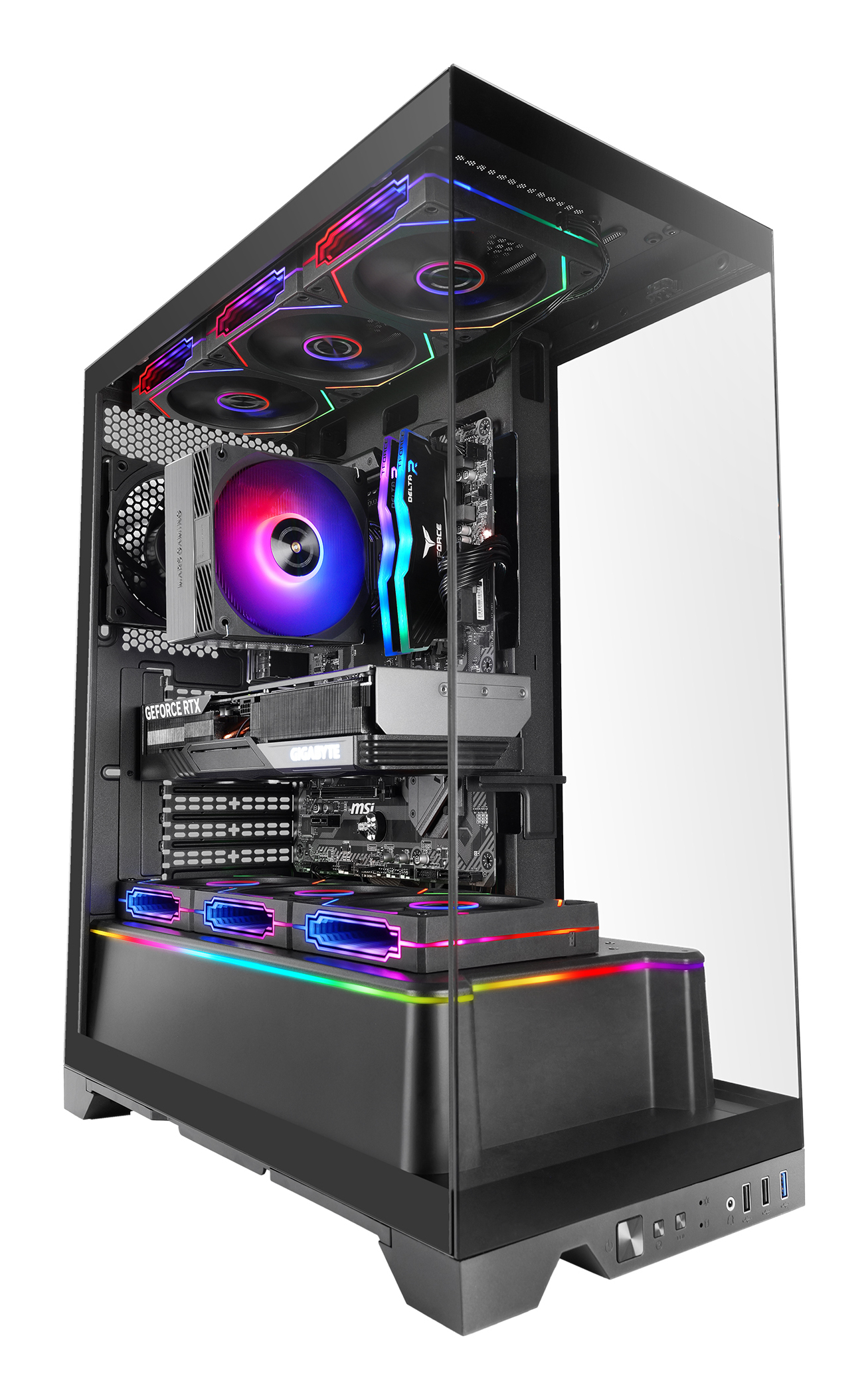 Caja MARS GAMING MCPRISMA RGB Negro