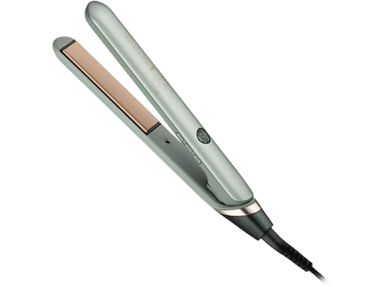 Plancha de pelo - Remington Botanicals S5860, Cerámica, 267 W, 150 230 °C, Calentamiento extra rápido, Verde