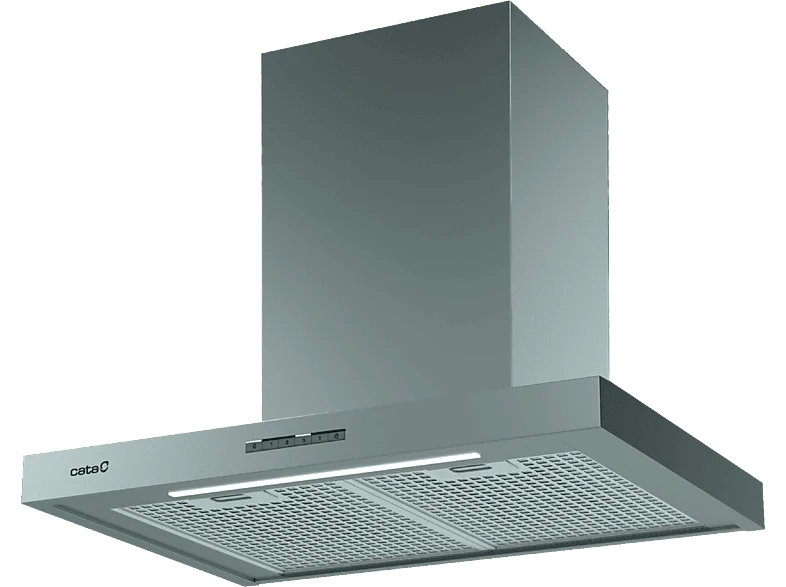 Campana decorativa - Cata SYGMA 7010 X, 4 Niveles, 802 m³/h, 70 cm, 280W, Tira de luz LED, Inox