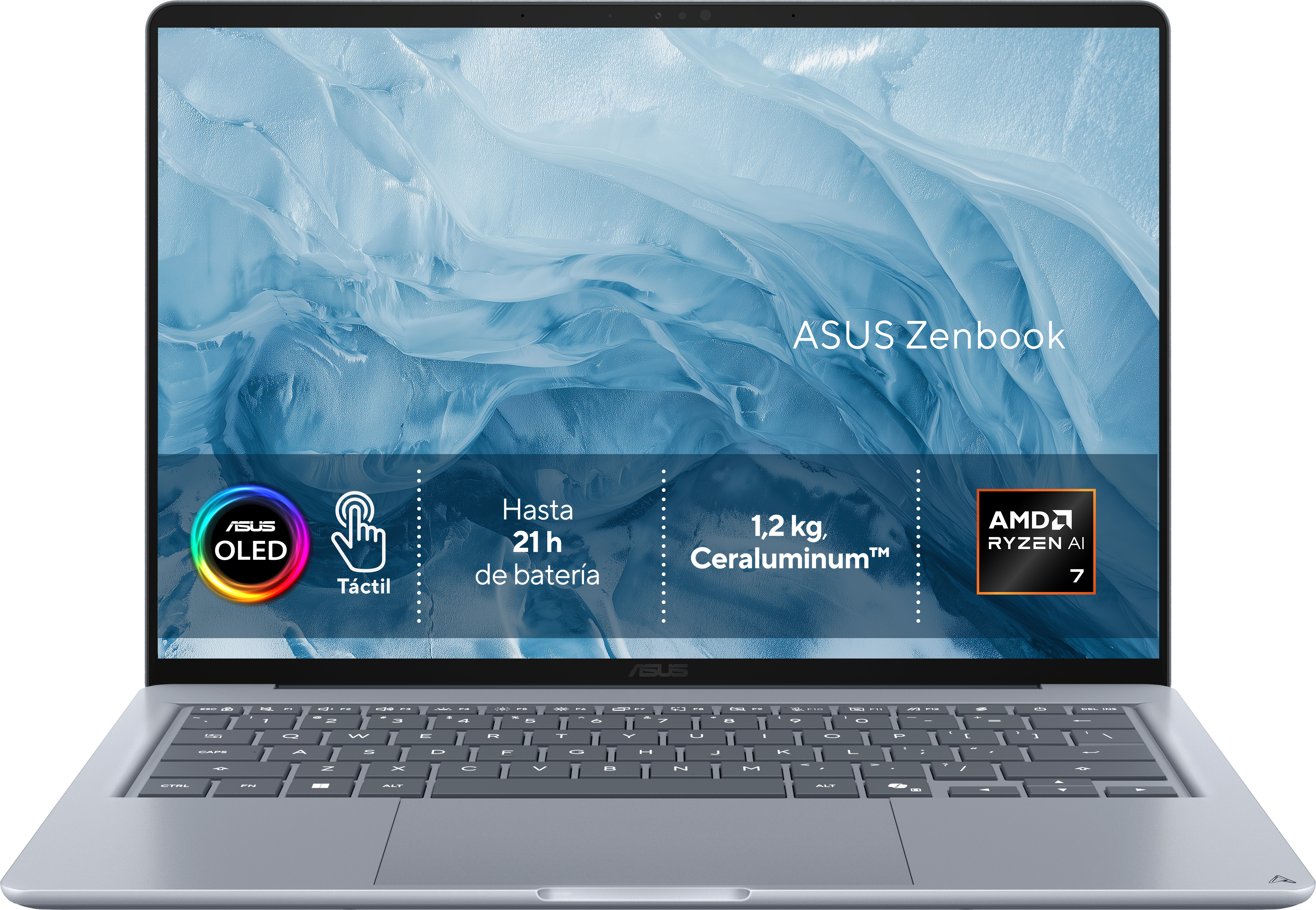 Asus - Portátil ASUS Zenbook 14 OLED UX3480KA-U2051W, Copilot+ PC, Ryzen AI 7-345, 16GB, 512GB SSD, 14", W11.