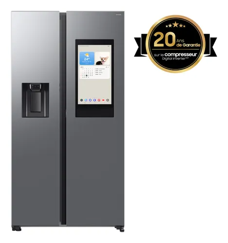 Frigorífico americano Samsung Family Hub Bespoke AI RS90F66BETEF, No Frost, 178,4 cm, 614 l, inox