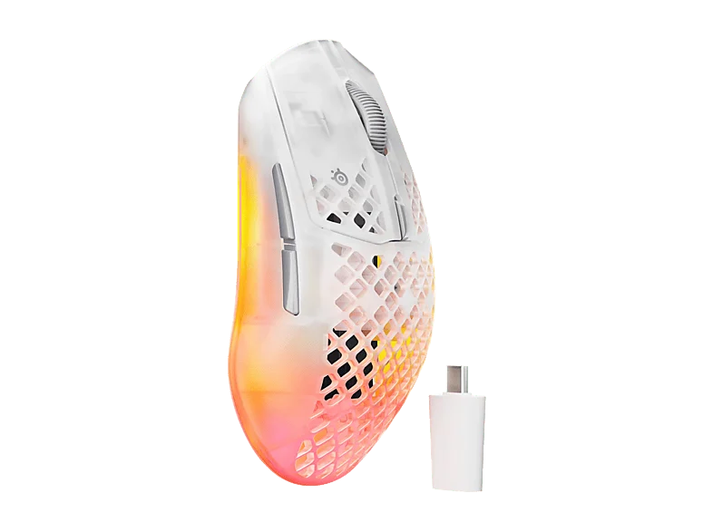 Ratón Gaming SteelSeries Aerox 3 Wireless Gen 2 Ghost Inalámbrico 26000 DPI