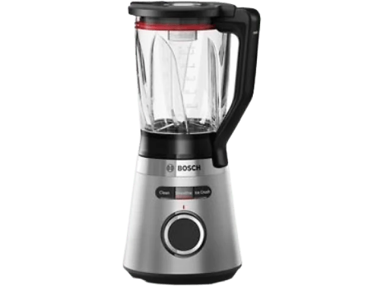 Batidora de vaso - Bosch MMB6382M, 1200 W, 1.5 l, 30.000 rpm, Jarra cristal, Inox