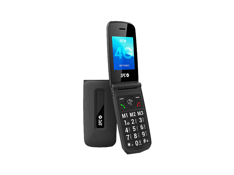 SPC 2342N Titan 4G Movil Senior 2.4 S.HELP Negro