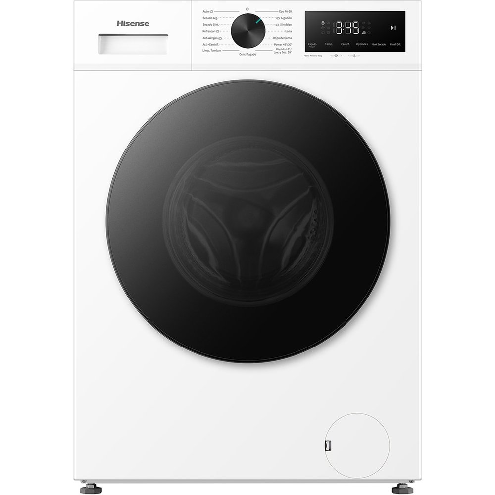 Hisense - Lavadora secadora Hisense, 9 kg-1400 rpm con tecnología Inverter - WD1I9042BWF2.