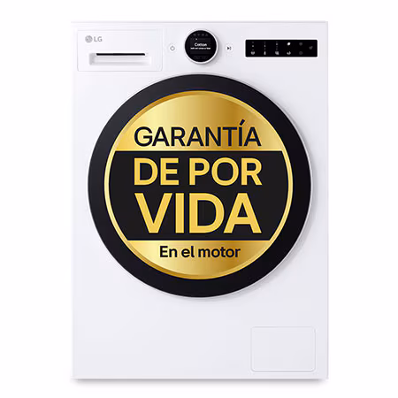 Lavadora carga frontal - LG F4X7513TWS, 13 kg, 1400 rpm, 23 programas, TurboWash™, Selector LCD, Blanco marfil