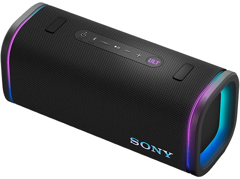 Altavoz inalámbrico - Sony ULT FIELD 5 (SRSULT50B), Bluetooth portátil, POWER SOUND, 25 h, IP67, Resistente al agua, Correa, Con luces, Negro