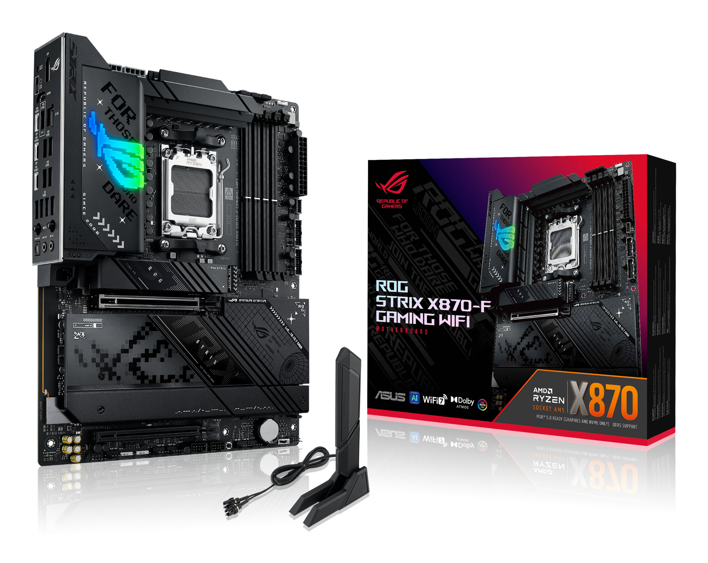 ASUS ROG STRIX X870-F GAMING WIFI AMD X870 Zócalo AM5 90MB1IV0-M0EAY0