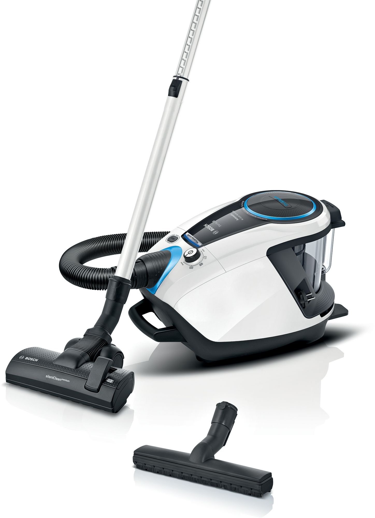 Bosch Serie 8 Aspirador sin bolsa Pro Silence Blanco BGS7SIL1