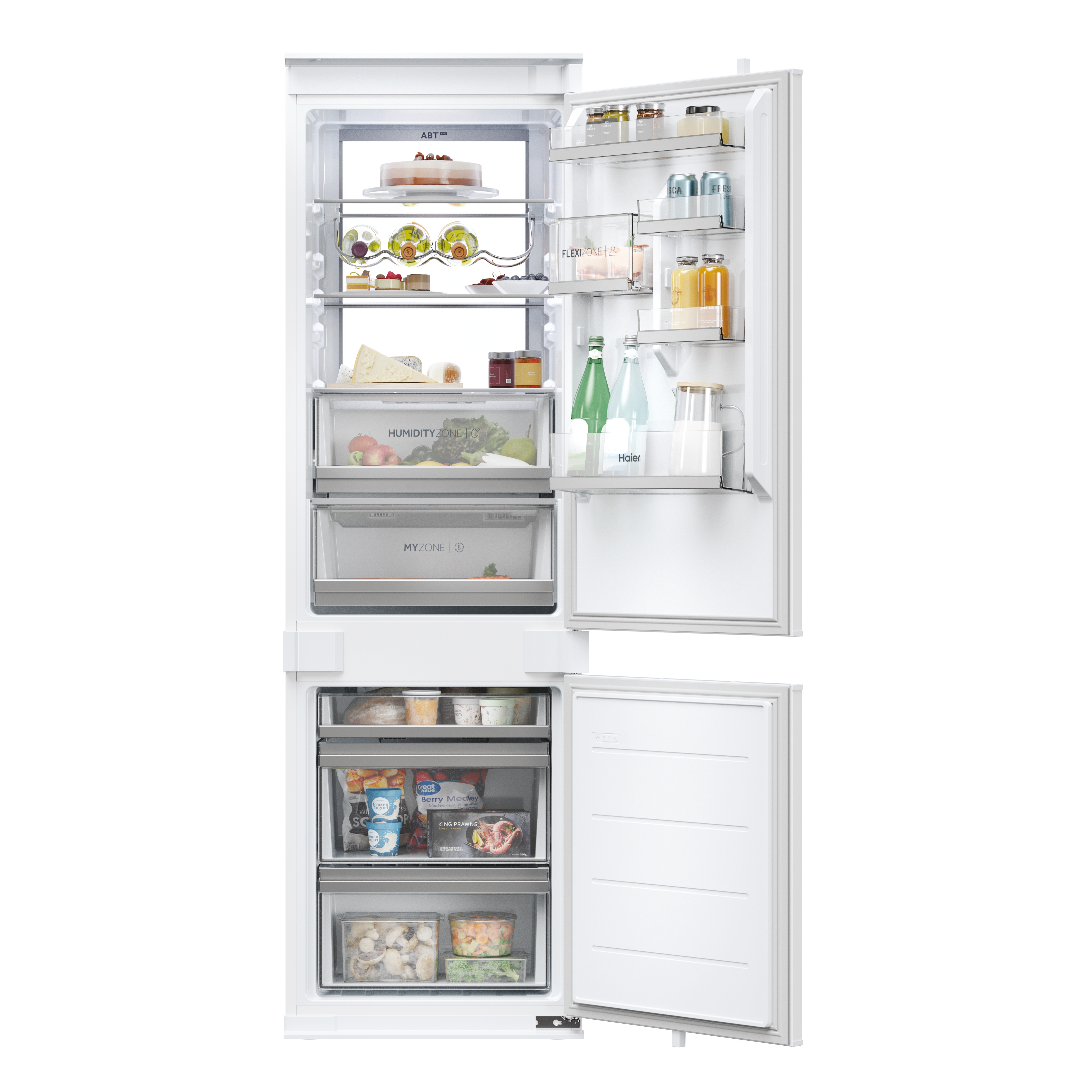 Haier - Frigorífico combi integrable Haier Total No Frost SuperCooling e Iluminación Envolvente - HBW7518BT.