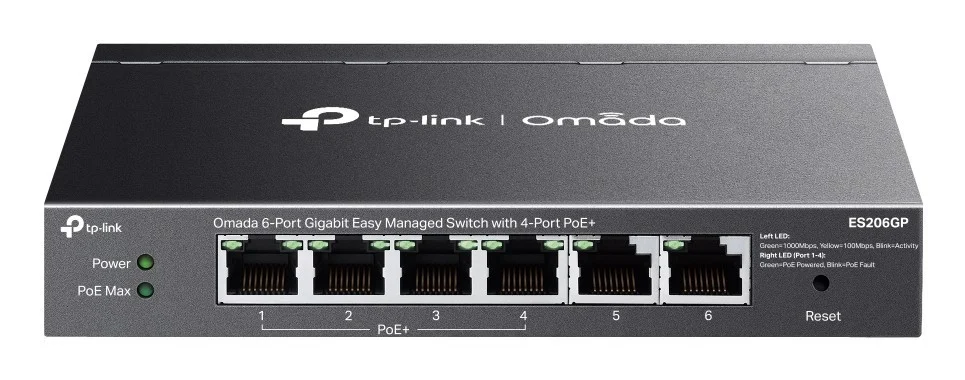 TP-Link ES206GP Switch 6xGE (4xPoE+) ES206GP