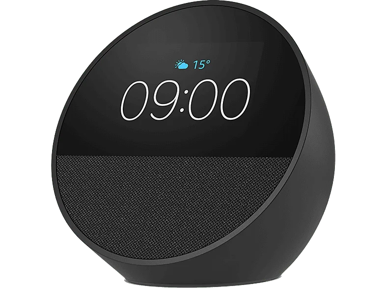 Reloj despertador inteligente - Amazon Echo Spot (modelo 2024), Sonido de calidad y Alexa, Negro