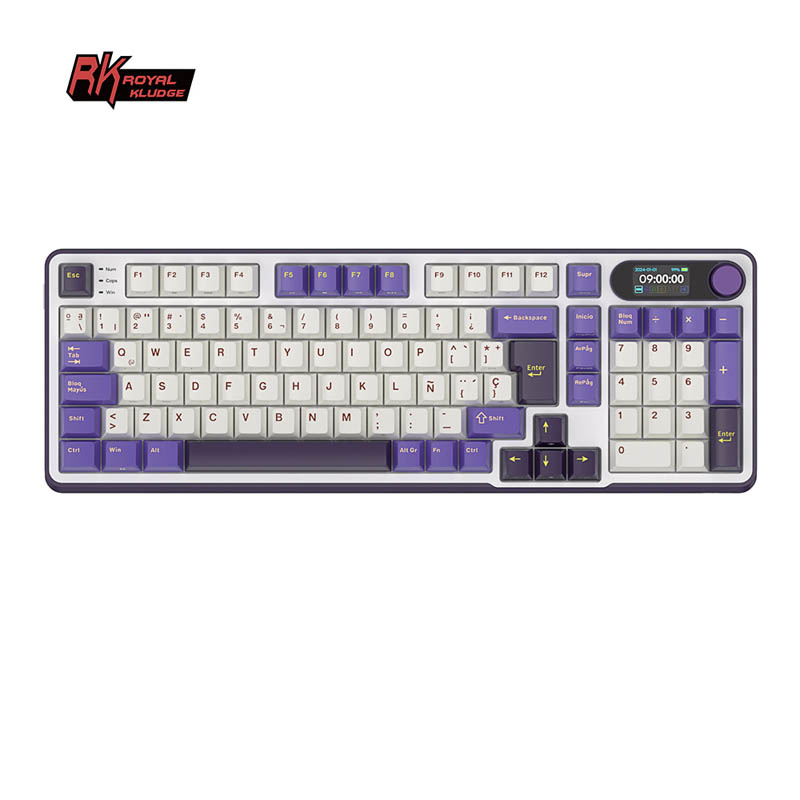 Royal Kludge RKS98 ISO-ES Hot-Swappable Switch Beige Wireless Blackberry