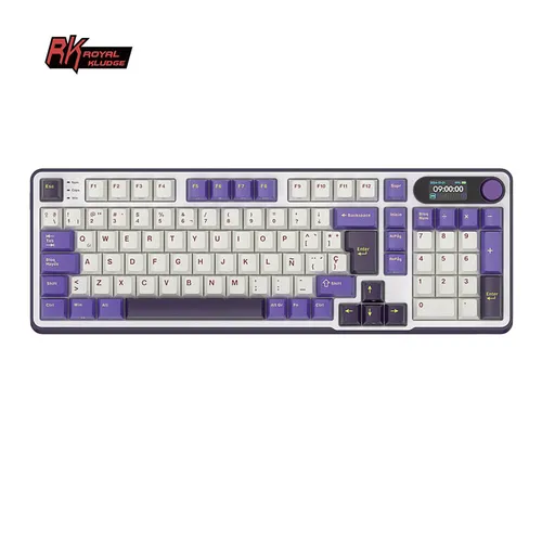 Royal Kludge RKS98 ISO-ES Hot-Swappable Switch Beige Wireless Blackberry