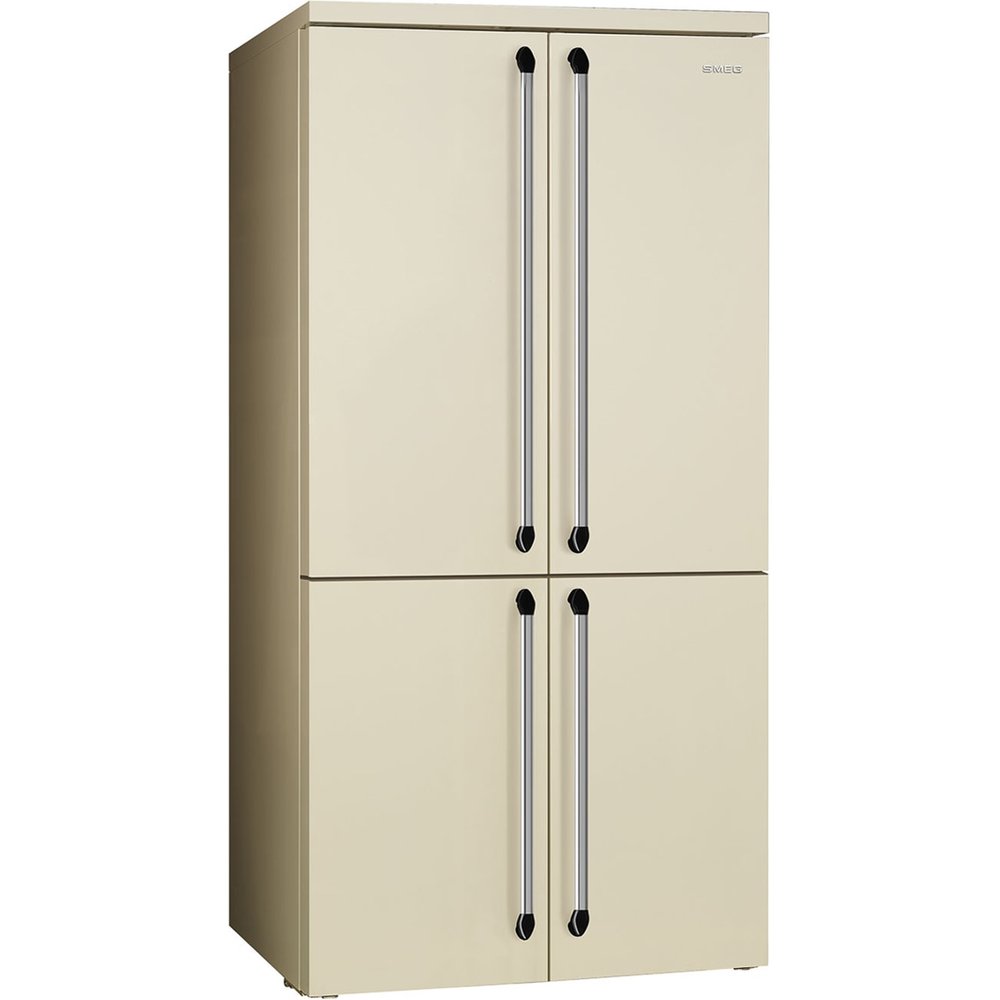 Smeg - Frigorífico Americano Smeg, 4 puertas, Total No Frost, 572 litros, Crema - FQ960P6.