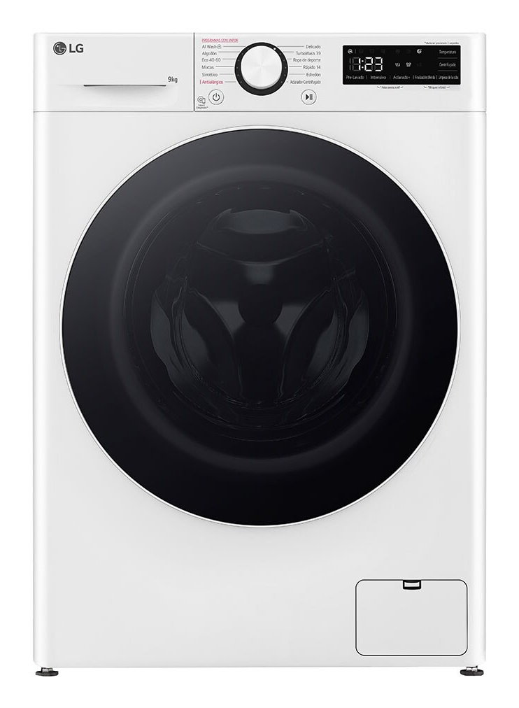 LAVADORA CARGA FRONTAL LG F4WR6009A0W 9 KG 1400 RPM A BLANCO
