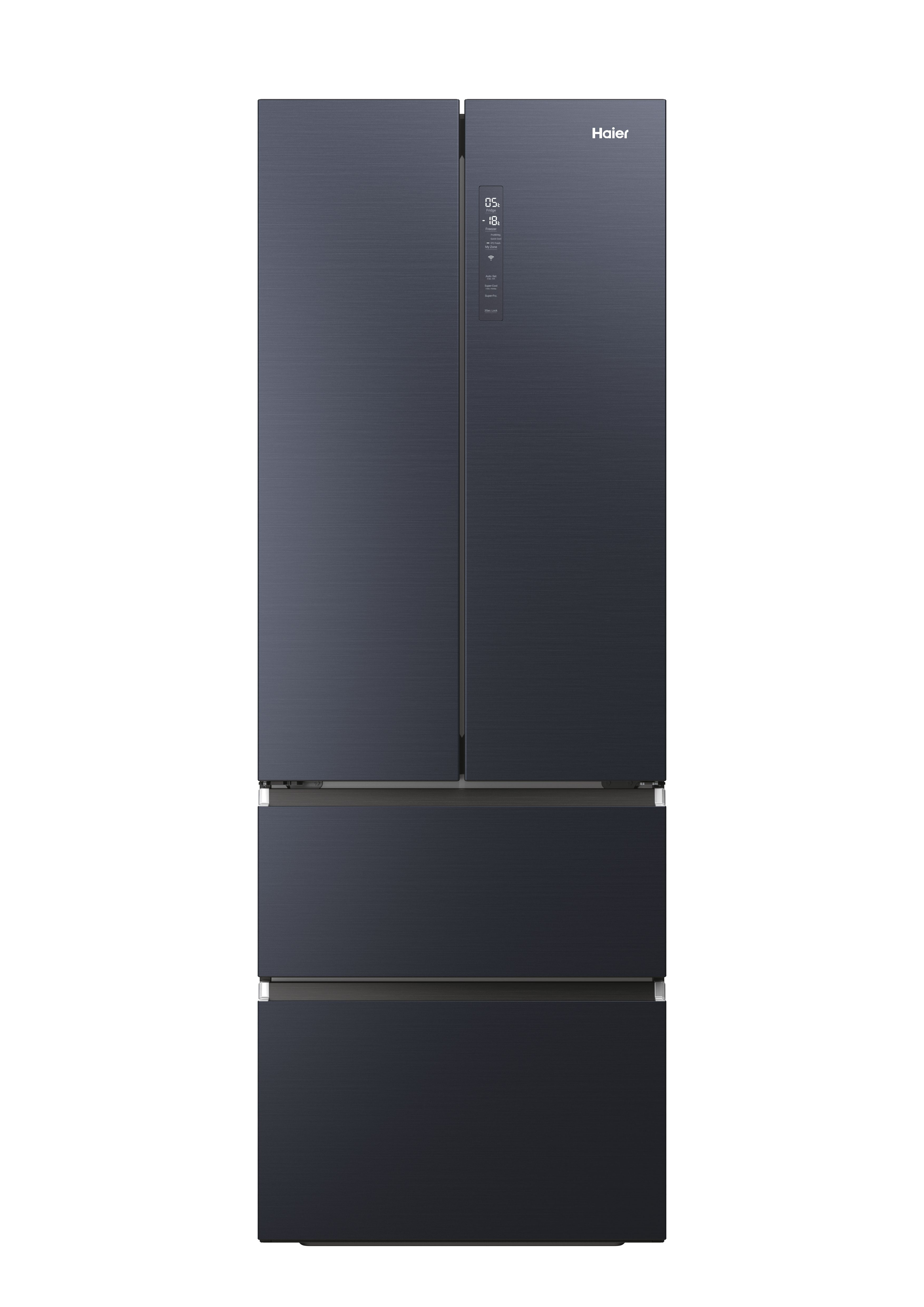 Frigorífico combi - Haier FD 70 Series 7 HFW7720ENMB, No Frost, 200 cm, Ancho especial 477 l, Wi-Fi, Cajones Direct Access, Negro