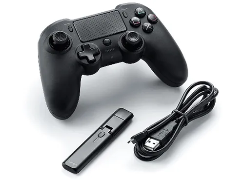 Mando PS4 - Compact Nacon, Asymmetric, Wireless PS4, Versión Española, Inalámbrico, Negro