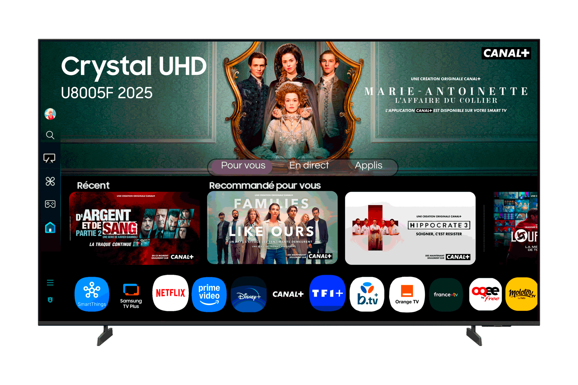 Samsung TU43U8005FUXXC 43" LED Crystal 4K UHD Smart TV 50Hz Tizen HDR10+