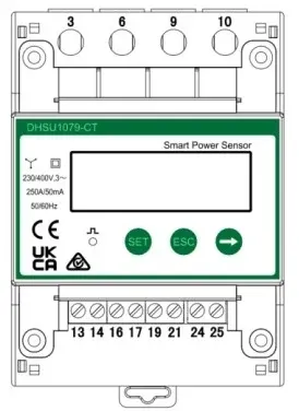 Huawei DHSU1079-CT Medidor de energía trifásico 3P4W LCD DHSU1079-CT