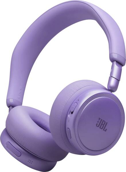 Auriculares inalámbricos - JBL LIVE 680 NC, Supraaurales, Bluetooth 6.0, Cancelación de ruido adaptativa 2.0, Sonido Espacial, 80h autonomía, Lila