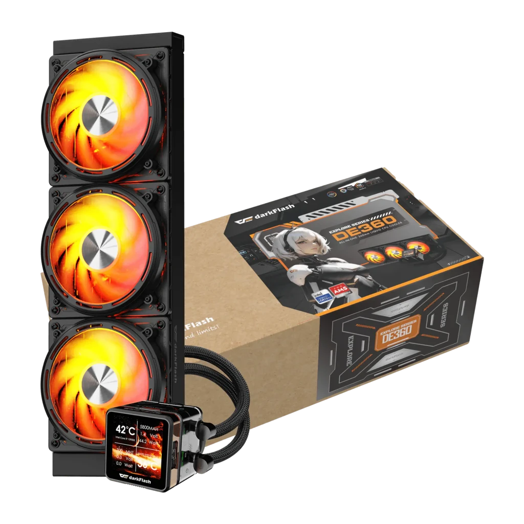 Refrigeración Líquida AIO Darkflash DE360 315W TDP 360mm Negro