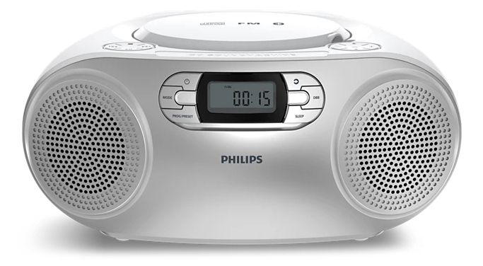 Reproductor de CD Philips Radio FM Bluetooth 6.0 Plata TAZ2000