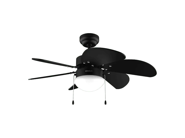 Ventilador de techo - Cecotec EnergySilence Aero 3600 Vision Full Black, 50 W, Motor cobre, 3 velocidades, 6 aspas y modo invierno/verano, Negro