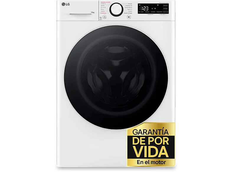 Lavadora carga frontal - LG F4WR6010A0W, Serie 600, 10 kg, 1400 rpm, 12 programas, AI Direct Drive™, TurboWash™360˚, Blanco
