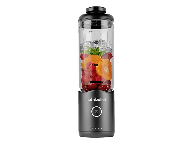 Batidora de vaso - nutribullet Flex NBP013GM Portable, personal, Vaso portátil, 7.4 V, 590 ml, Cable USB-C, Metálico
