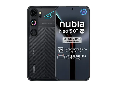 ZTE nubia NEO 5 GT, Phantom Black, 256GB, 12GB RAM, 6.8" OLED 1.5K, MediaTek D7400, 6210mAh