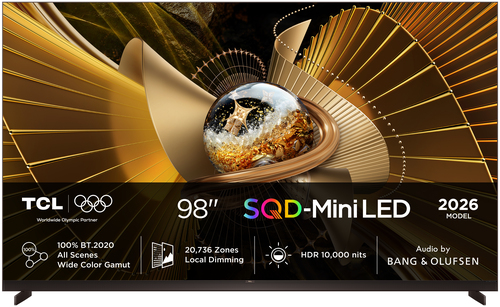 TV SQD-Mini LED 98" - TCL 98X11L, UHD 4K, SQD-Mini, Smart con Google TV, Diseño ultradelgado, Negro