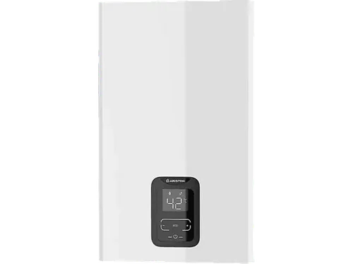 Calentador a gas - Ariston Next Evo X 16, Gas Butano, 30 Kw, 0.1 bar presión mínima, 16 l, Pantalla HMI, Blanco + Kit salida de humos