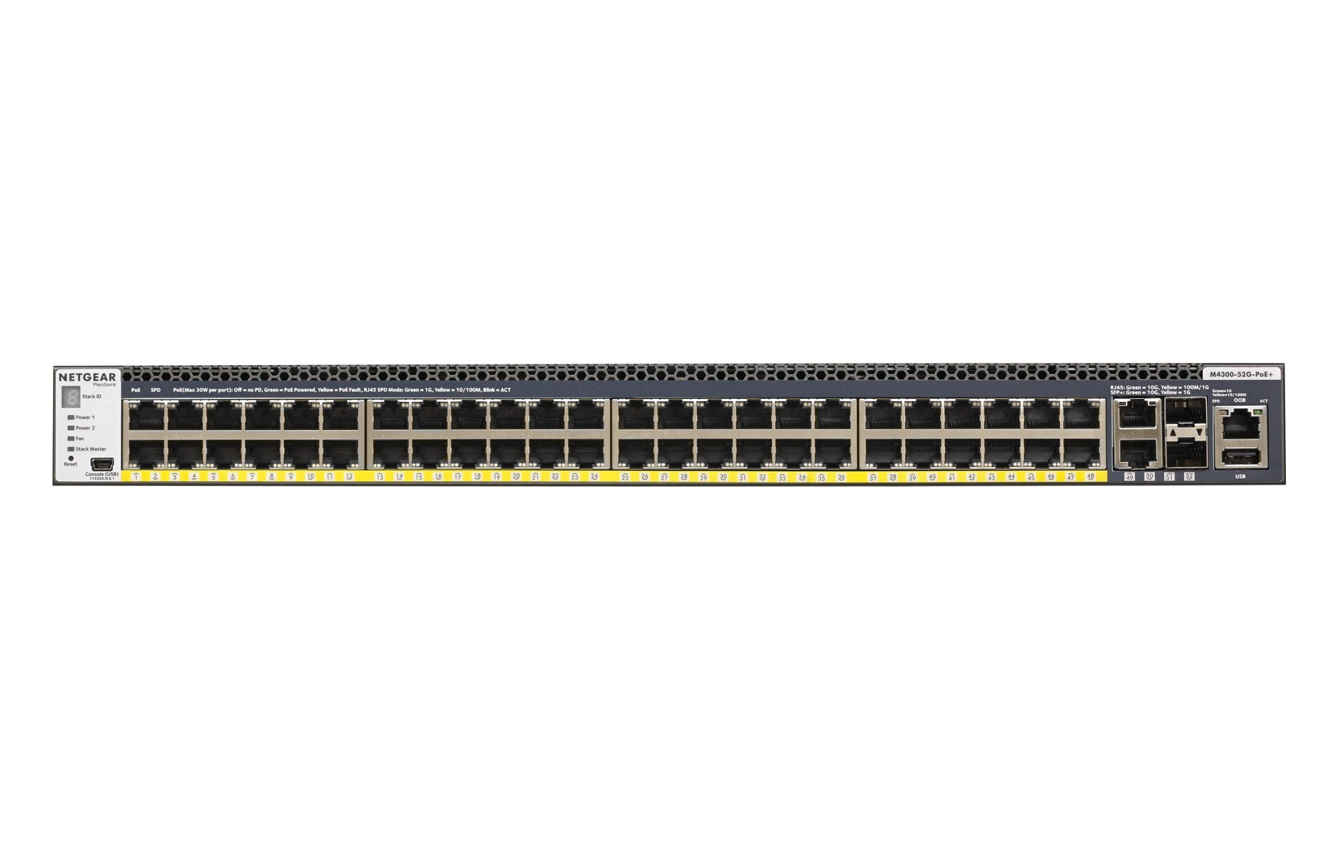 NETGEAR M4300-52G-PoE+ 550W PSU Gestionado L2/L3/L4 GSM4352PA-100NES