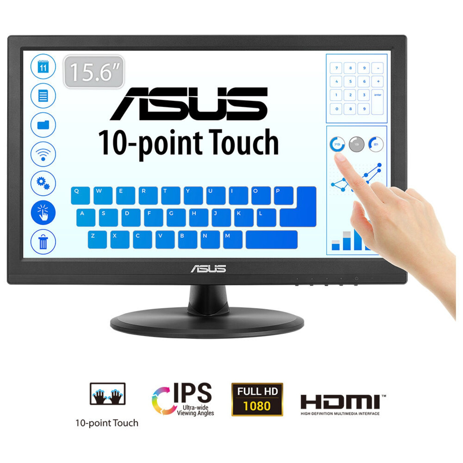 Asus Touch VT169HE 15.6" LED IPS Full HD HDMI VGA