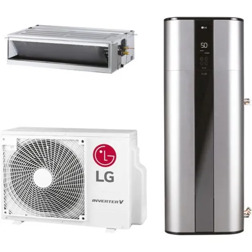 LG - Kit aerotermia LG Water Heater Wi-Fi, capacidad 200 litros - LGCM24FWH20.SET.