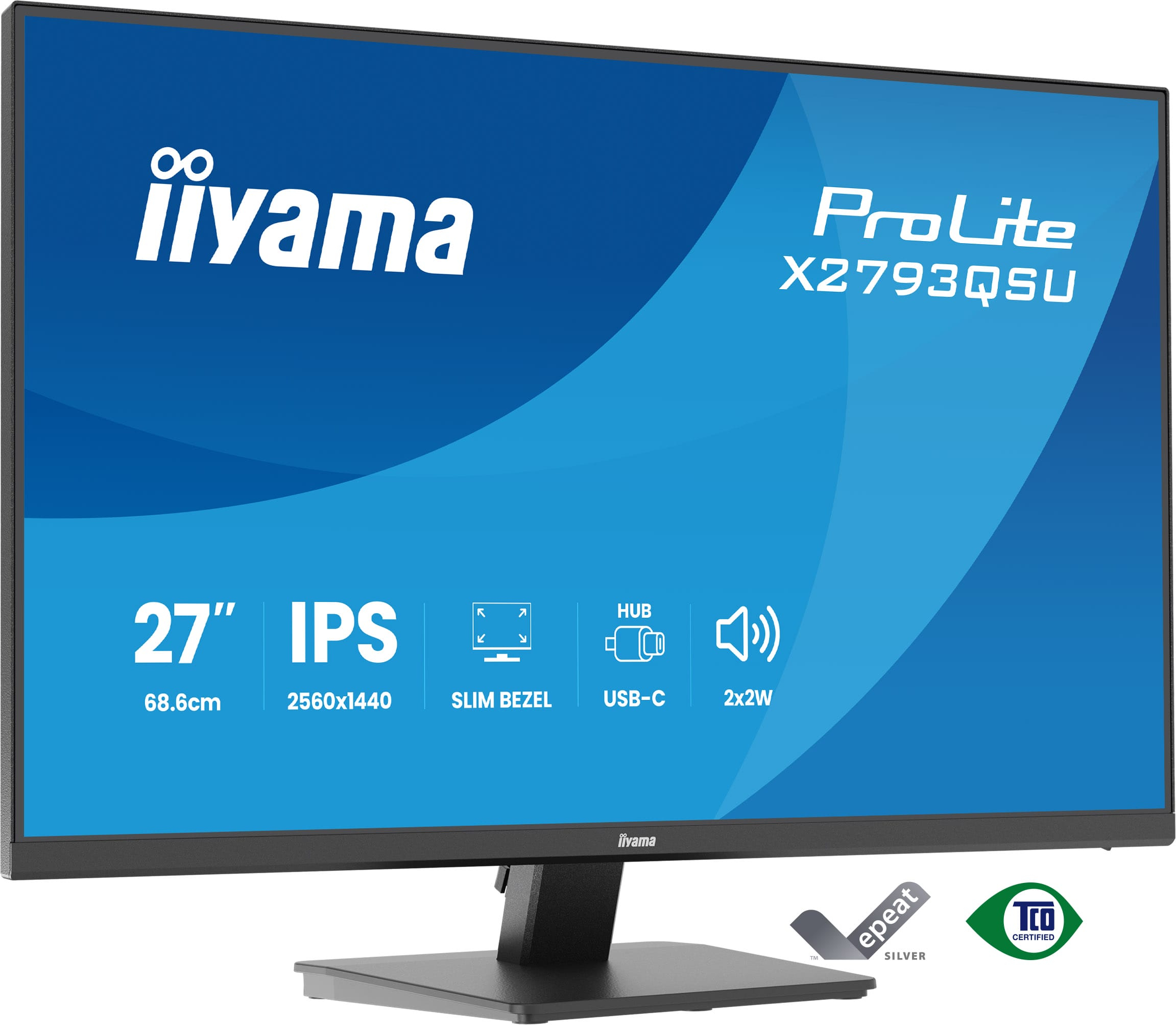 iiyama X2793QSU-B1 Monitor ProLite 27" IPS QHD HDMI DP X2793QSU-B1