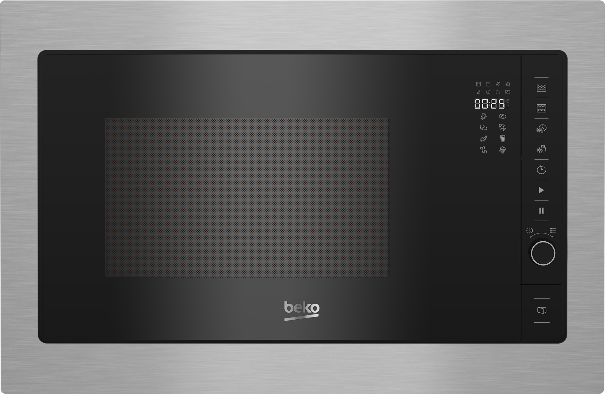 HORNO MICROONDAS INTEGRABLE BEKO BMGB 25332 BG 25 LITROS CON GRILL NEGRO