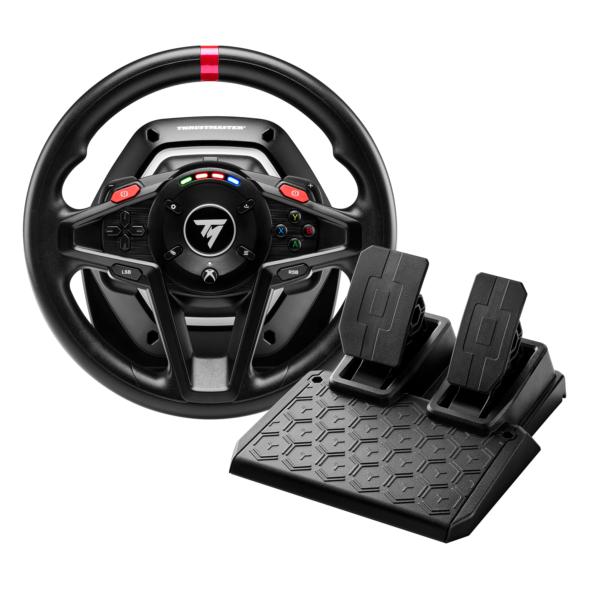 Volante - Thrustmaster T128 para Xbox Series X S, One y PC (Force Feedback Optimizado, LEDs de Velocidad, Incluye 3 Pedales Magnéticos T2PM)