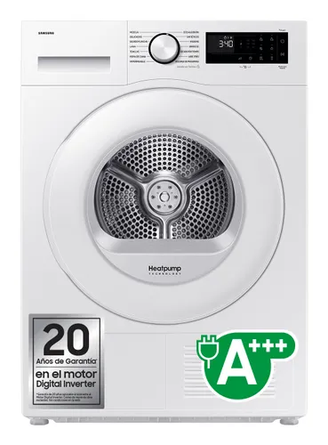 Samsung - Secadora AI Samsung 9kg Hygiene Care Clase C Blanca DV90DG52A0TEEC.