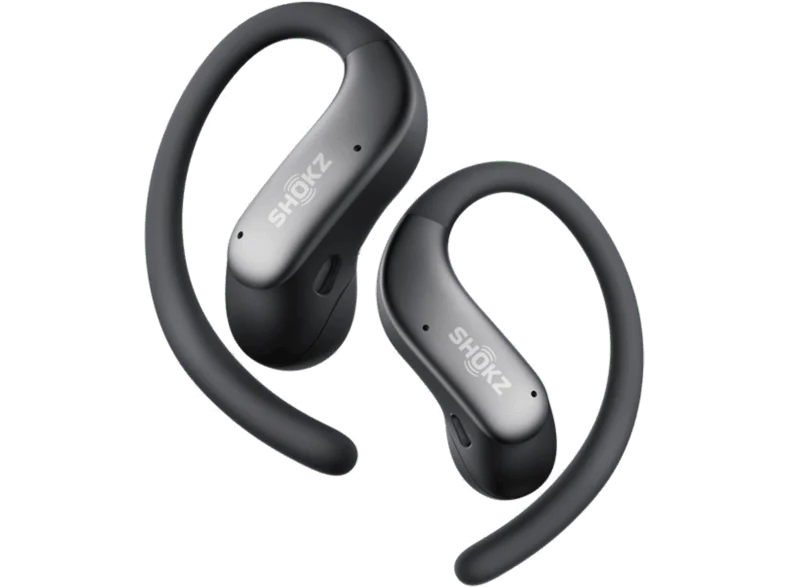 Auriculares True Wireless - Shokz OpenFit Air 2, 36 h Autonomía, IP55, 4 micrófonos con cancelación de ruido, Negro