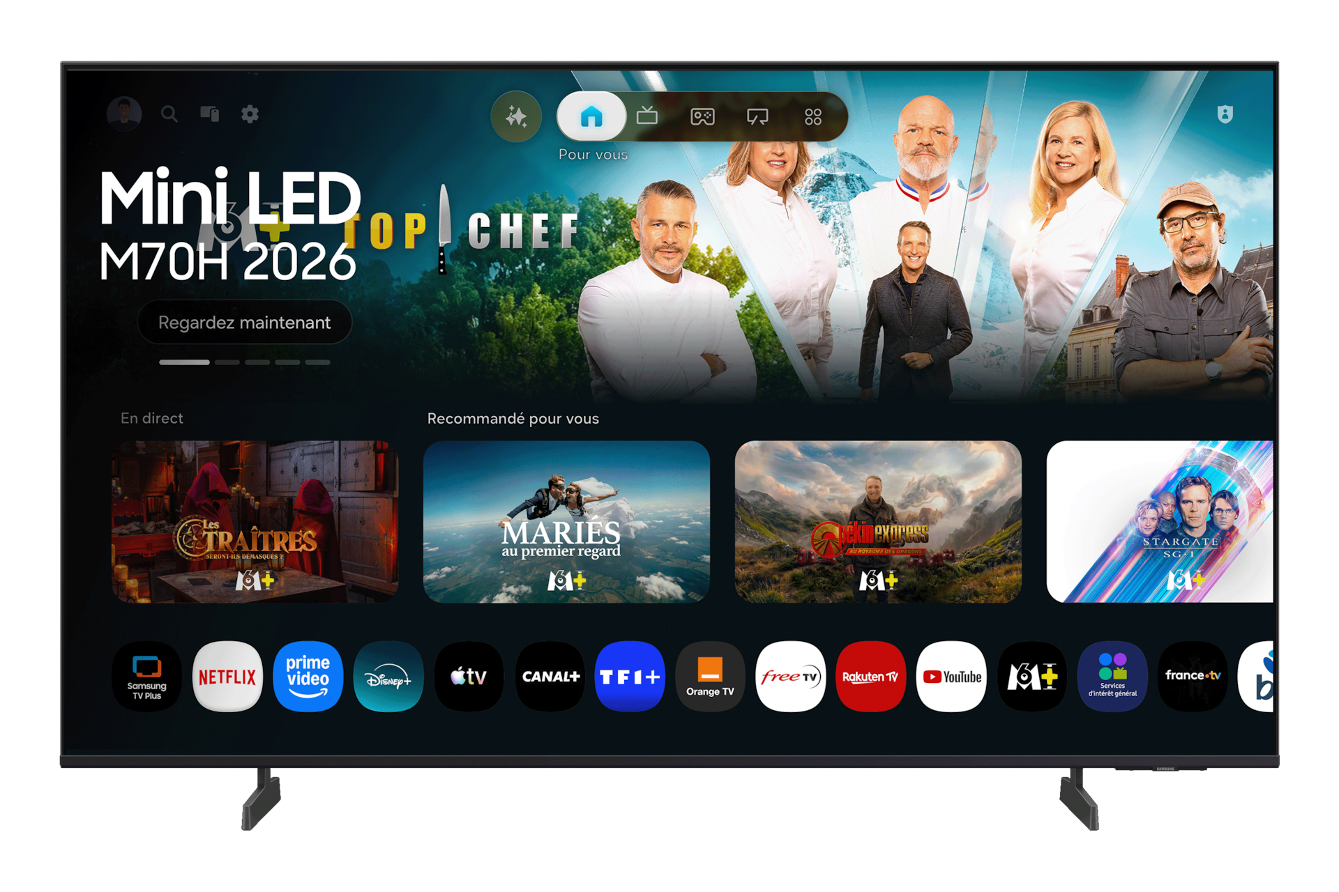 TV Samsung 55 pulgadas Mini LED 4K Tizen Negro TU55M70HAU