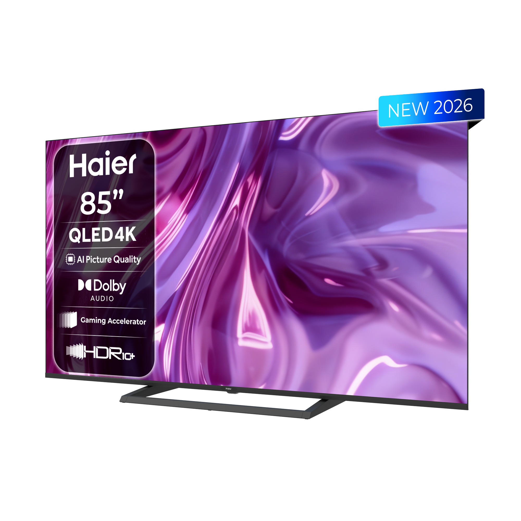 TV QLED 85" - Haier S80G Series H85S80GUX, 4K HDR10+, Google TV, AI Picture Quality, Gaming 120Hz, Negro
