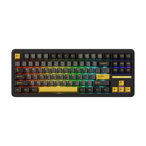 Black & Gold TAC87 Mechanical Keyboard
