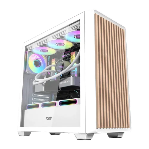 Caja PC Darkflash Cristal Templado ATX 4 Ventiladores ARGB Blanco DS900WD
