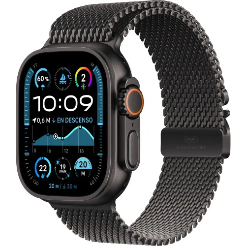 Apple Watch Ultra 2 2024 49mm GPS+Cell Caja Titanio Negro Pulsera Milanese Loop