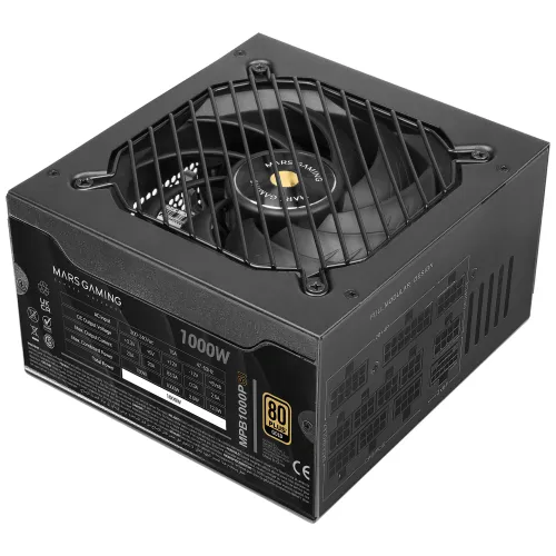 Fuente Alimentación 1000W MARS GAMING MPB1000PSI 80 PLUS Gold Fully-Modular Negro
