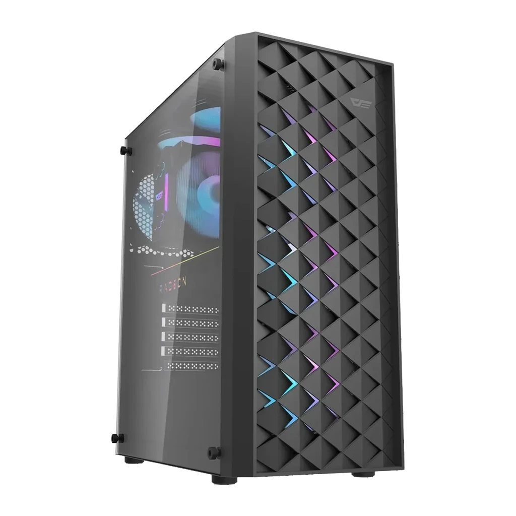 Caja PC Darkflash DK351 Vidrio Templado ATX 4 Ventiladores ARGB Negro